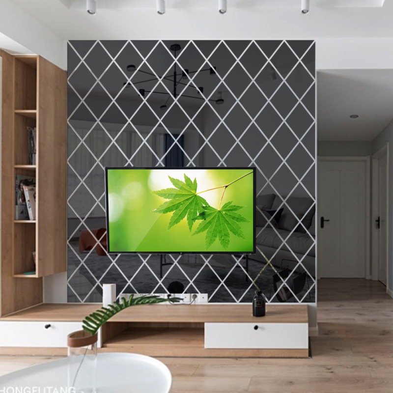 3D Mirror Tree Art Removable Wall Sticker Acrylic Mural Decal Home Room Decor
